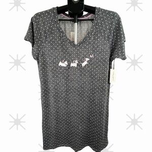 Laura Ashley  - ‘Doggies & Polkadots’ soft sleepshirt SZ: S,M, L, XL. NWT